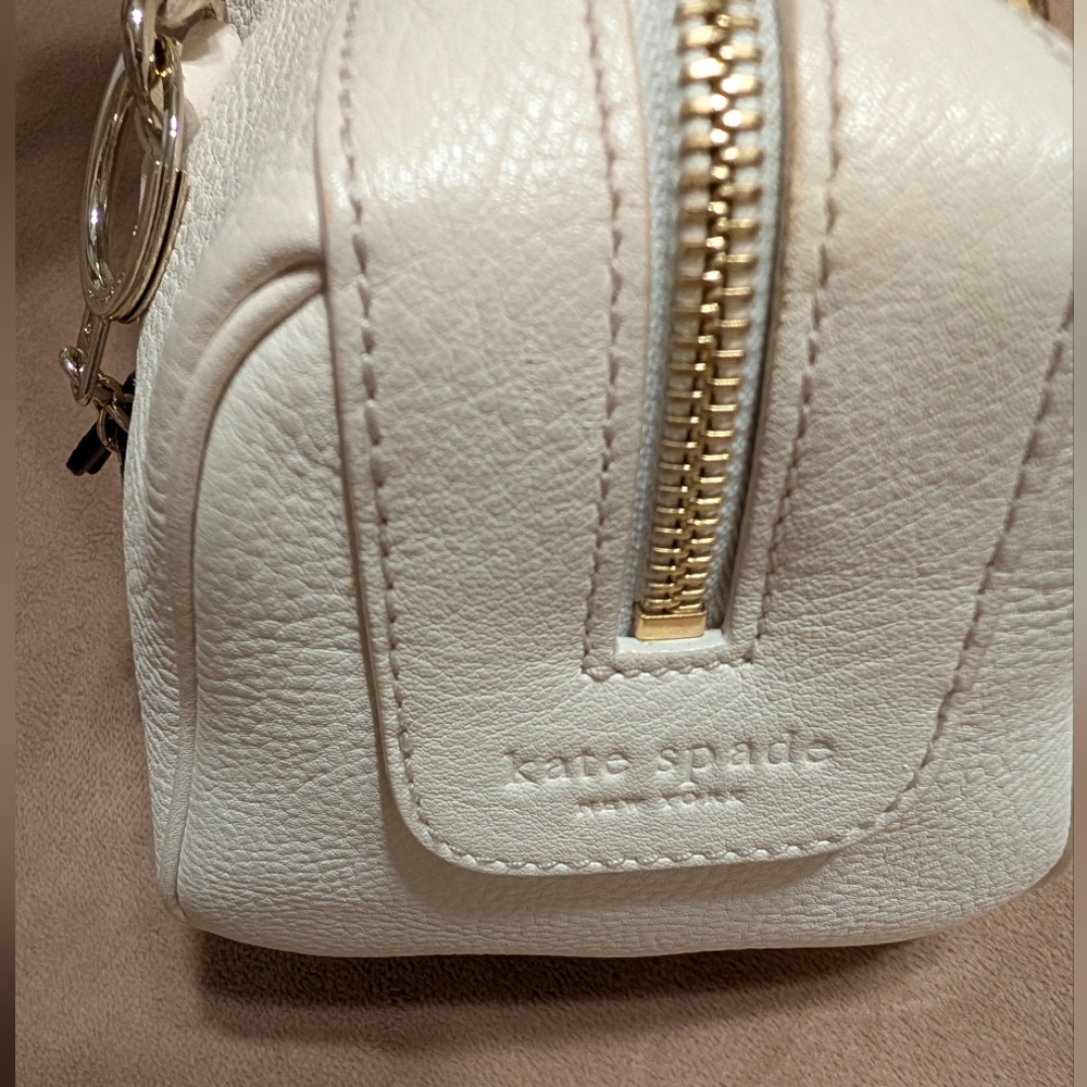 Kate Spade® NY Barrel Bag Added Tinsel & Silver Spade Charms With Key Ring - Picture 11 of 16
